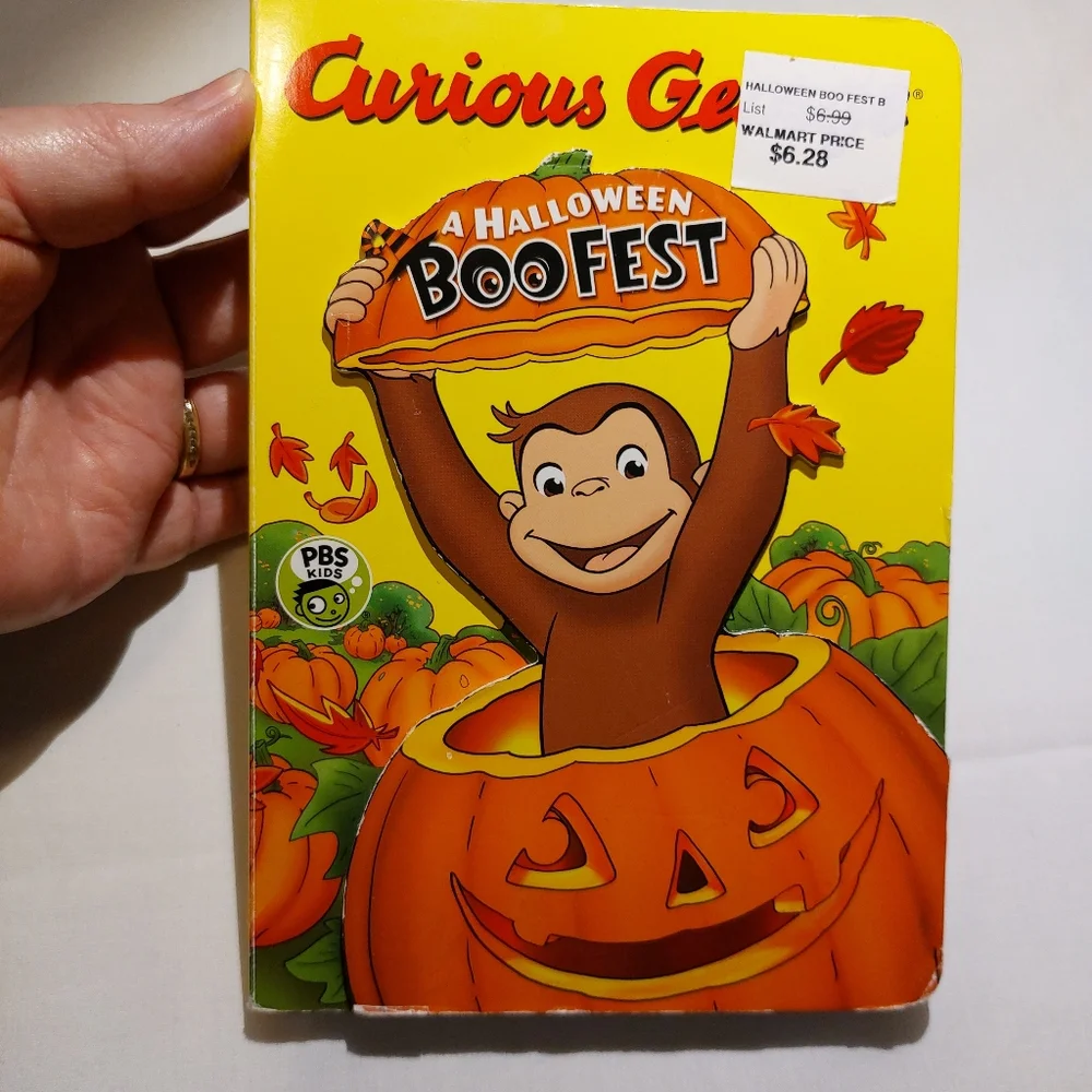 Bundle of 2 Toddler Board Books Curious George and 1 2 3 Boo NWT Fall Halloween
